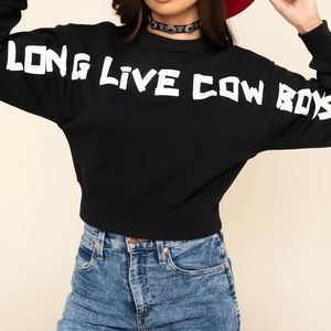 Long Live Cowboys Cropped Sweatshirt Wrangler Free People